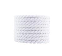 2Pairs 6mm Wide Cotton Twisted Rope Laces for Sneakers Boots Flat Shoes 120 140 160cm Length(White,140cm)