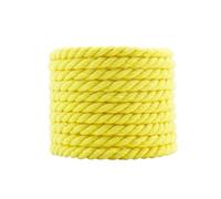 2Pairs 6mm Wide Cotton Twisted Rope Laces for Sneakers Boots Flat Shoes 120 140 160cm Length(Yellow,140cm)