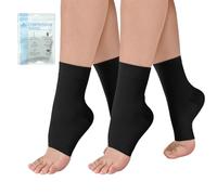 2Pairs Ankle Support Compression Socks for Women&Men Foot Support, Medical Compression Stockings for Women Plantar Fasciitis & Achilles Tendonitis Flight Socks Support Neuropathy Socks Ankle Brace