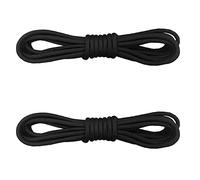 2Pairs Black Boot Laces, 160cm Long Shoelaces Replacements Round Shoe Laces Heavy Duty Flat Shoelaces Trainer Athletic Shoe Laces Durable Shoe Laces for Walking Boots Hiking Kids Dress School Shoes