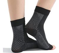 2Pairs Compression Socks, Ankle Arch Support Socks, Soothesocks for Neuropathy Pain, Compression Foot Sleeves, Suitable for Men & Women Sports, Fit for Feet Size 5-9 (L/XL)