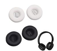2Pairs Earpads Cushions for Sony Headphone 70mm, Replacement Ear Pads Compatible with Sony MDR-ZX110 ZX110NC ZX100 WH-CH500 CH520 CH510 JBL Tune 510BT 450BT 500BT 600BTNC 660NC JR310BT(Black, White)