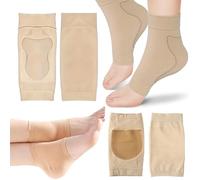 2Pairs Gel Ankle Compression Support Socks & Gel Heel Protection Socks, Plantar Fasciitis Achilles Tendonitis Support with Gel Pads, Neoprene Ankle Protectors, Sprained Ankle Wrap Socks for Women Men