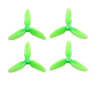 2Pairs HQProp T3X3X3 Propeller 3030 3-Blade PC Props CW CCW Compatible For RC FPV Freestyle 3inch Toothpick Cinewhoop Ducted Drone CineLog(Green)