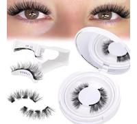 2Pairs Magnetic Lashes,Reusable Magnetic Lash Set,Easy to Put On,All Day Long Magnetic Lashes Natural Look, Magnetic Lash Set With Applicator, No Adhesive Required (10-3)