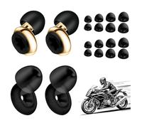 2Pairs Motorcycle Ear Plugs, Motorcycle Ear Plugs Wind Noise Reduction, Waterproof Motorbike Earplugs - 27 Db, Ultra-Comfy Reusable Silicone Earplugs for Hearing Protection with 8 Eartips