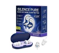 2Pairs Noise Cancelling Ear Plugs for Sleep, Soft Silicone 27dB Noise Reduction Earplugs for Sleeping, Lightweight & Washable, Snoring Blocking, Travel, Motorcycle, 2 Sizes Earplug with Ear Plug Case