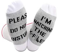 2PAIRS Novelty TV Show Inspired Gift Please Do Not Disturb I'm Watching The X-Files Science fiction TV Show Socks TV Show Merchandise for Fans Fandom