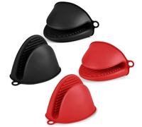 2Pairs Silicone Oven Mitts for Air Fryer, Heat Resitant Oven Glove Pot Holder Thicken Mini Oven Gloves for Kitchen Cooking Baking Grilling BBQ