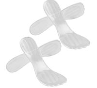2Pairs Soft Elastic Gel Arch Support Pads Self-Adhesive Comfort Heel Cushion Pads Fit Clear High Heel Inner Inserts for Sandals High Heels