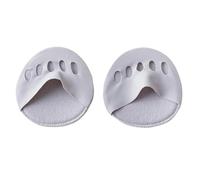 2pairs Women's High Heel Shoe Insoles with Five-Toe Forefoot Pads Cushion Invisible Sock Inserts(Grey)