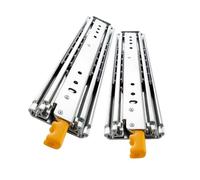 2pc 10"-60" Drawer Slides - 485LBS Capacity, Full Extension Ball Bearing, Erosion Resistant, for Industrial & RV use(600mm)
