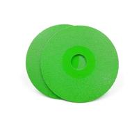 2Pc 100mm Vacuum-Brazed Diamond Cutting Discs, 20mm Bore | Approx. 1mm Thin Discs for Porcelain, Tile, Glass, Granite, Marble, Jade and Crystal(Green)