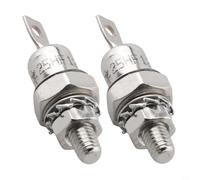 2Pc 1200V Stud Mount Diode Rectifier 85A40A25A Positive Cathode Negative Anode for Battery Chargers Power Supplies and Industrial Equipment (25HF120)
