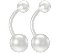 2pc 14g 1.6mm Belly Button Retainer Keeper Ring Flexible Bendable Clear Plastic Navel Piercing Rings Sport 10mm