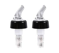 2Pc 15mL Bottle Jigger, Drinks Wine Cocktail Dispenser Automatic Measured Bottle Pourer Spout Bottle Pourer Measured Pour Spout (White)