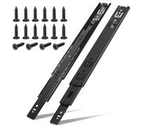 2PC 18IN Soft Close Drawer Runners Drawer Slides 450mm Heavy Duty Draw Sliders Silent Bedroom Cabinet Replacement Black Draw Runners Side Mount