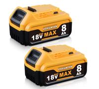 2PC 18V 8000mAh Lithium-ion Battery Replacement for Dewalt 18V Battery DCB210 DCB208 DCB206 DCB205 DCB204 Compatible with Dewalt 18 Volt Cordless Power Tools (2Pack-18V 8.0Ah)
