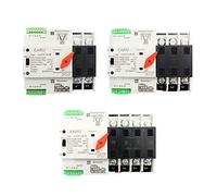 2pc 2/3/4P 100A 110V/220V Mini ATS Automatic Transfer Switch Electrical Selector Switches Dual Power PV Solar Energy Din Rail(110v,4P)
