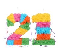 2pc 21st Birthday Pinata & Blindfold Set - Multi Fax Potato Multi One Size