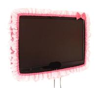 2pc 24-48INCHES Fabric TV Circle Power On Without Taking Out Dust Cover Monitor Screen Home Decorations With Elastic(Color 01,40-48INCH)