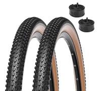 2PC 26x2.10 Mountain Bike Tire Set All-in-One Kit 26/2.10 60 TPI 26 2.10 for MTB Hybrid Commuter Off-Road Bicycle(26x2.1)