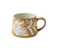 2PC-360ml/12oz ceramic pattern pot-bellied mug Household fresh personalized drinking set-Chaoyan