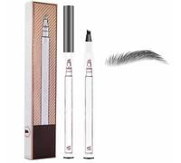 2pc 3D Magic Eyebrow Tattoo Pencil,Eyebrow Pencil with 4 Fork Tips,Long Lasting Waterproof Fork Tip Brow Pen,3D Microblading Brow Pen,Natural Makeup for Beginners (03)