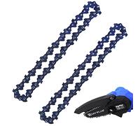2PC 4 Inch Chainsaw Chain, Replacement Chain for Mini Chainsaw Cordless Brushless 4 Inch Electric Chainsaw ≥ 2000N Chain Saw, Replacement Guide Saw Chain