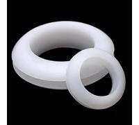 2PC 5mm-65mm Black White Rubber Two-Sided Protective Coil Snap in Grommet Pad Seal Ring O-Ring Sealing Cap Hole Plug Snap On Loop(Withe,HS-44-45mm)