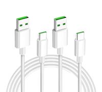 2PC 65W SUPERVOOC Charger Cable for OPPO, 5A Charger Cable, 2M+1.5M Fast Charging Lead for OPPO Find X3 Lite Pro X3 Neo 11 14 F 5G X5 Pro x5 lite X2 Reno10 8 12F, Fast Charge USB C Charging Cable