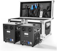 2PC 700W Pyrotechnic Machine Stage Effects Machine Remote Control DMX Function With Flight case Flycase for Party, Music Festival, Wedding, Halloween, Christmas