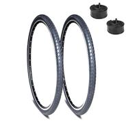 2PC 700x35c/700x38c Bike Tire and Inner Tube Set, 60 TPI Puncture Resistant Replacement with 48mm Valve | Compatible with Road Mountain Hybrid and Trike Bikes(700x38c)