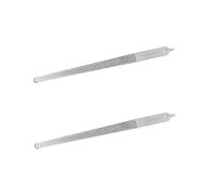 2PC 8 Diamond Dust Nail File - Stainless Steel Nail Dresser - 6 Inch