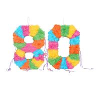 2pc 80th Birthday Pinata & Blindfold Set - Multi Fax Potato Multi One Size