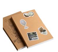 2PC-a4 Kraft Paper Office Bound Notebook is Simple and Practical -B5 (Blank)