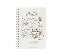 2pc A5- Coil Fantasy Retro Exercise Book Horizontal Line Inside Page Handbook Notepad-Gingerbread man Cookie