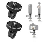 2pc Aluminum Camera Tripod Mount compatible for Gopro 12-3, 1/4-20 Screw Conversion Adapter compatible for Insta 360 X5-X, Osmo Pocket 3 Action Cameras for Tripods, Selfie Sticks & 1/4” Accessories