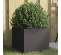 vidaXL Stainless Steel Planter - Rectangular Garden/Patio Planter in Elegant Silver, 52x48x75 cm, Durable and Easy to Assemble for Outdoor Use