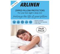 2pc Anti Allergy Cotton Pillow Protectors | Zip-Up Pillow Protector