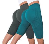 2pc Anti Cellulite Compression 3D Leggings Shorts for Women UK high Waisted Bum Lift Tummy Control Seamless with Resistance Band Body Sculpting Running Workout Gym czy Yoga Pants