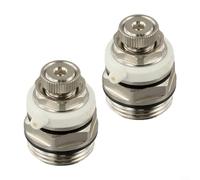 2Pc Automatic Bleed Valve 3/4 Inch Brass Self Venting Radiator Air Release for Heating Systems Energy Saving Silver White