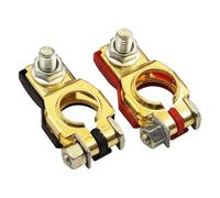 2pc Automotive Battery Terminal Wire Cable Clamp Quick Release Connector Car Caravan Boat Accessories 12V 24V Positive+Negative(Copper)