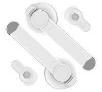 2PC Baby Toilet Lock Kit,Kid Toilet Seat Attachment,Easy to Install with Adhesive, Kid's Bathroom Safety Products for Child Proofing,Baby Proofing in Bathroom Toilet Vanities, 9"L X 4"W,3.6"L X 2"W