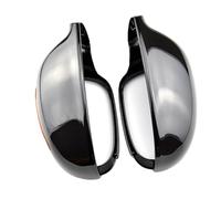 2PC Black Compatible for VW GOLF 5 V MK5 GTI Jetta Passat B5.5 B6 EOS Sharan Superb Side Wing Rear View Mirror Cover Replacement Caps Shell(Right hand drive)