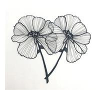 2Pc Black Lotus Flower Embroidery Patches Summer Floral Parches Lace Appliques Shirts Clothing DIY Sew Accessories