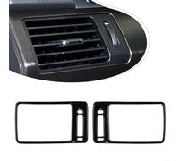 2pc Black Side Air Vent Outlet Frame Cover Trim for Accord 2014-2017 - Epoxy-coated Interior Moulding Trim for Easy Tape-on Installation Scr