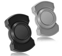 2pc Black+Silver Fidget Spinner Toy for Adult, 3in1: Slider Clicker Spinner, Metal Magnetic Figette for Autism ADHD Autistic Desk Office Stress Anxiety Relief Items Classroom Cool Gadget Gift for Teen
