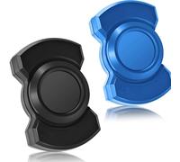 2PC Blue＆Black Fidget Spinner Toy for Adults, Magnetic 3-in-1: Slider Clicker Spinner Quiet Metal Magnet Figette for Office Desk Toys Stress Anxiety Relief Items ADHD EDC Cool Gadget Gifts Boys