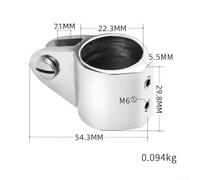 2PC Boat Umbrella Sliding Sleeve Support Frame in 316 Stainless Steel for Marine Use (22MM)